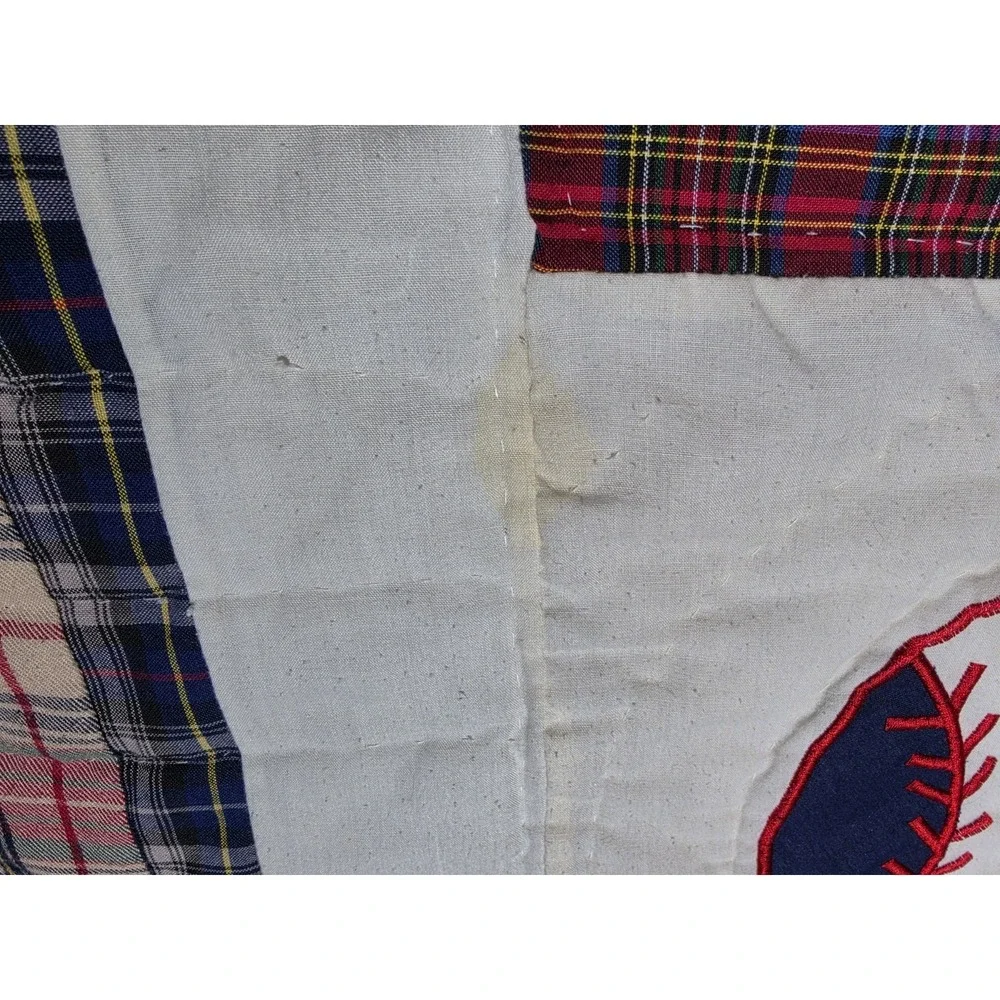 Vintage Home Collections Kids Varsity Sports Baseball Football Quilt Blanket